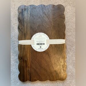 Mela Artisans Scallop Wood Board 16” x 10”